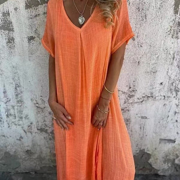 Natalia™ – Vestido vaporoso de cuello en V
