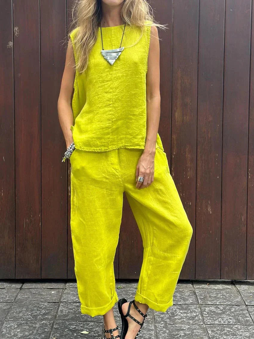 SABRINA | Conjunto de verano de dos piezas con comodidad ligera y estilo moderno para todos los días
