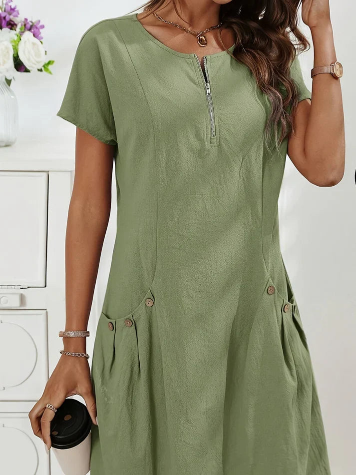 Carla™ – Vestido Fresco con Bolsillos y Estilo Atemporal
