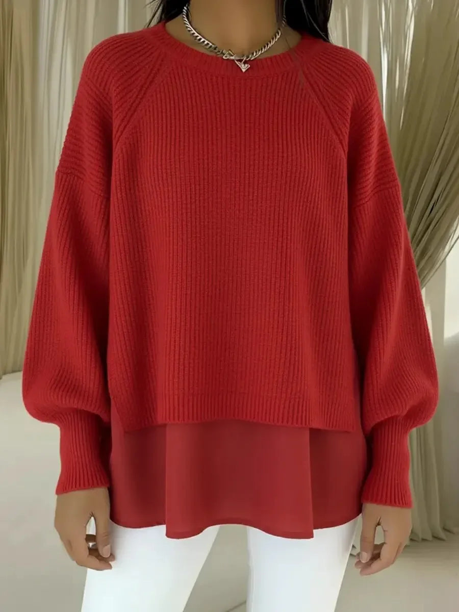 Araceli – Jersey casual elegante de punto acanalado