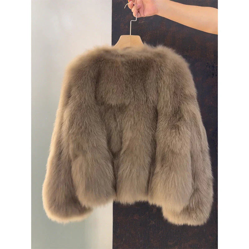 Aurelia - Chaqueta corta efecto piel de zorro