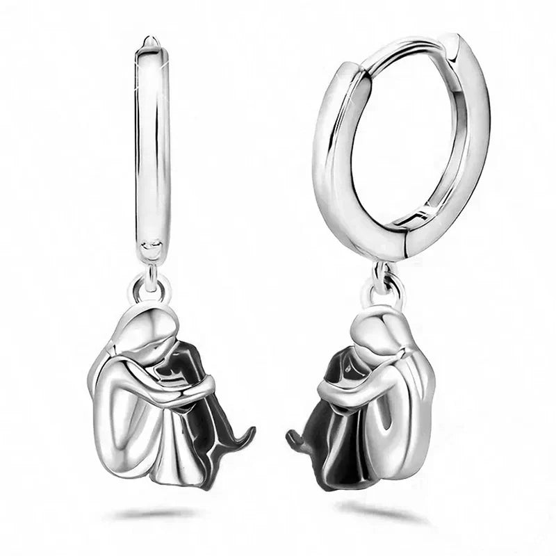Soulmate | Argollas de Plata con Escena de Amor Canino