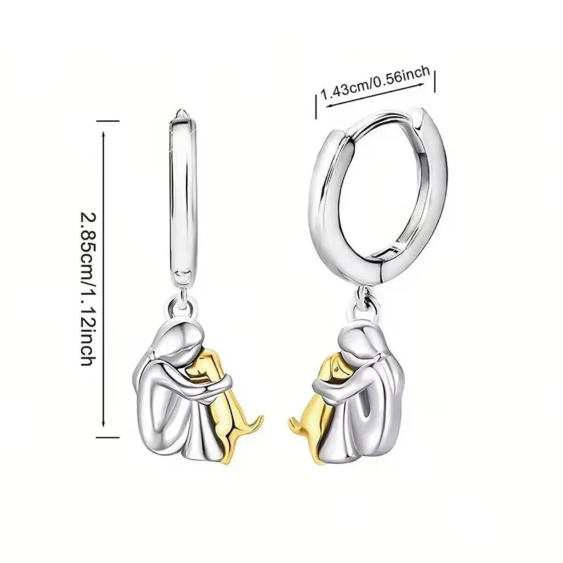 Soulmate | Argollas de Plata con Escena de Amor Canino