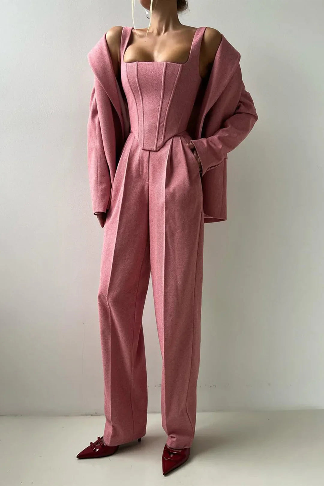 Vérona™ - Conjunto de tres piezas con blazer cruzado