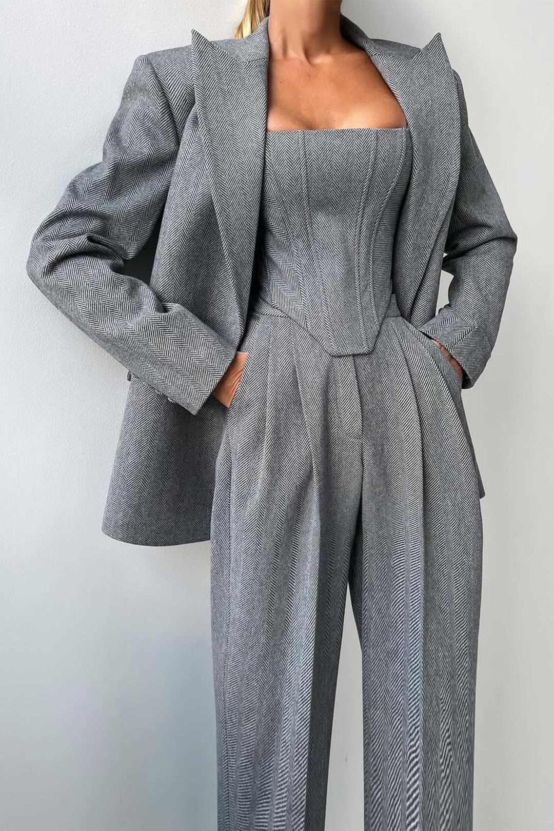 Vérona™ - Conjunto de tres piezas con blazer cruzado