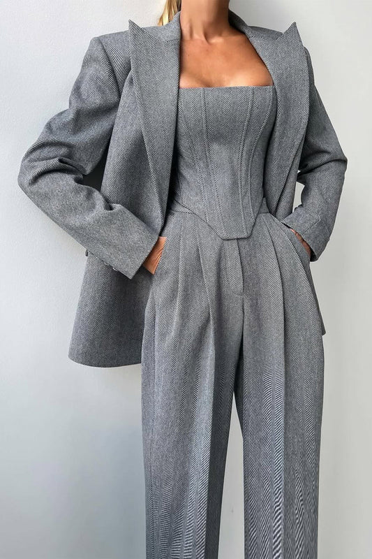Vérona™ - Conjunto de tres piezas con blazer cruzado