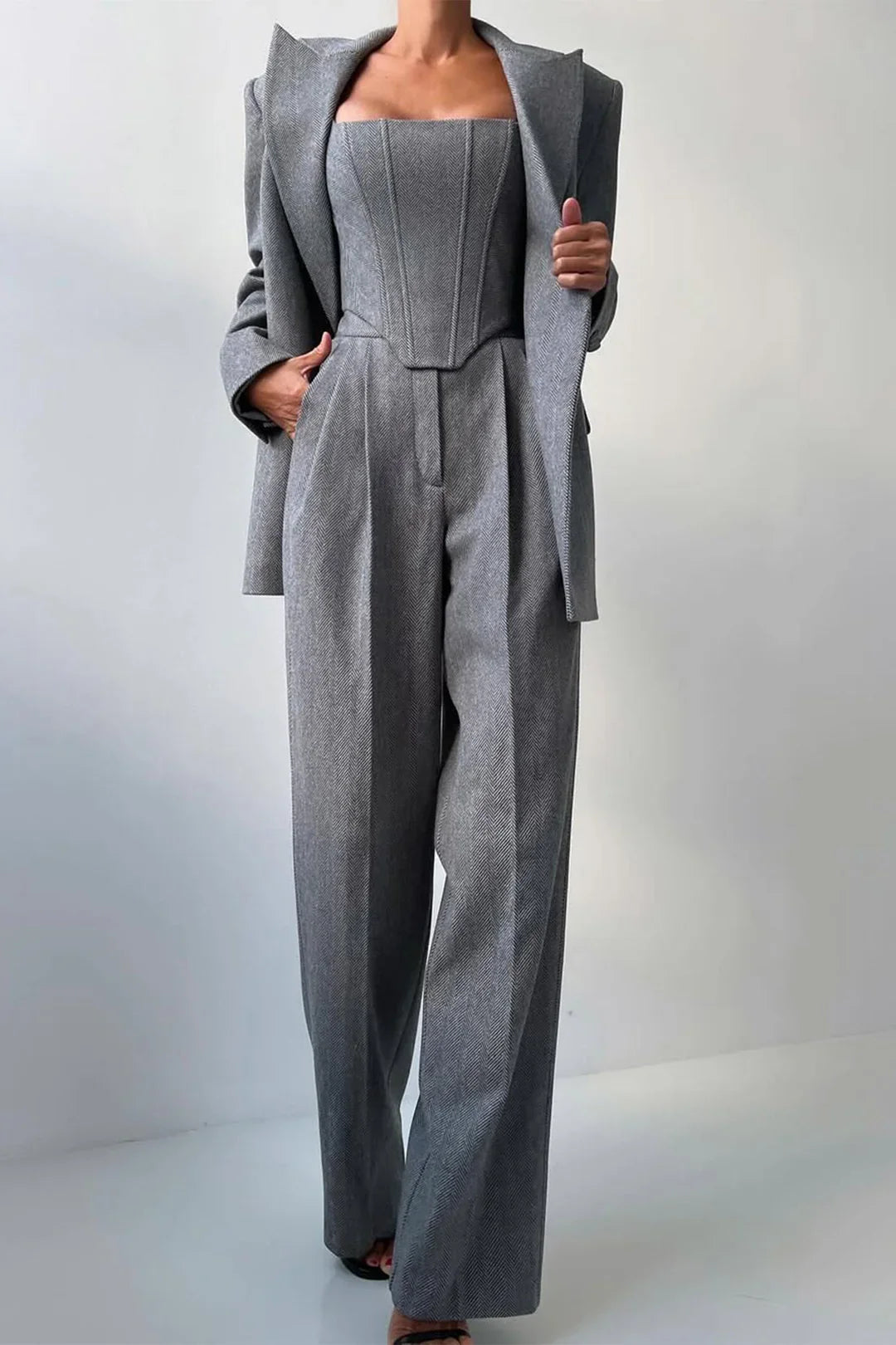 Vérona™ - Conjunto de tres piezas con blazer cruzado