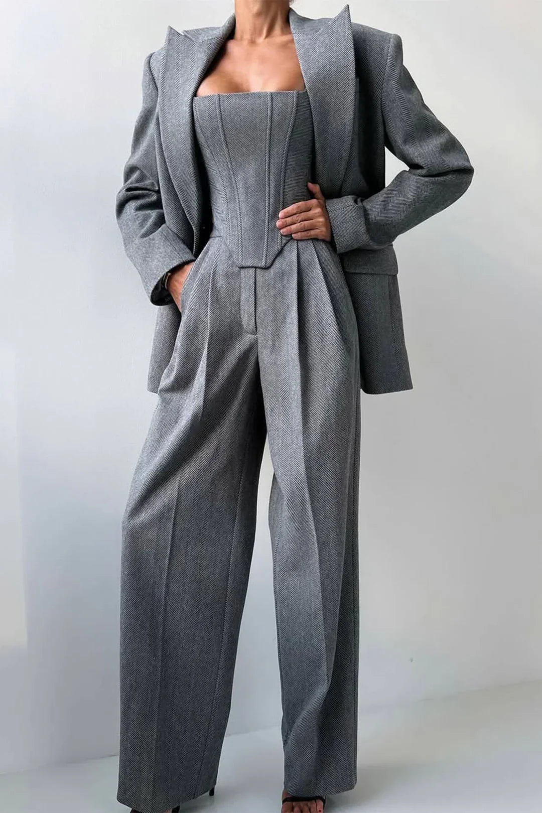 Vérona™ - Conjunto de tres piezas con blazer cruzado