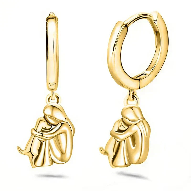 Soulmate | Argollas de Plata con Escena de Amor Canino