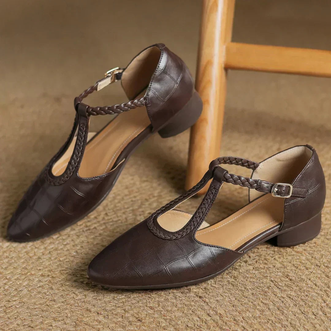 Valentina | Mocasín de Ante con Cadena Plata