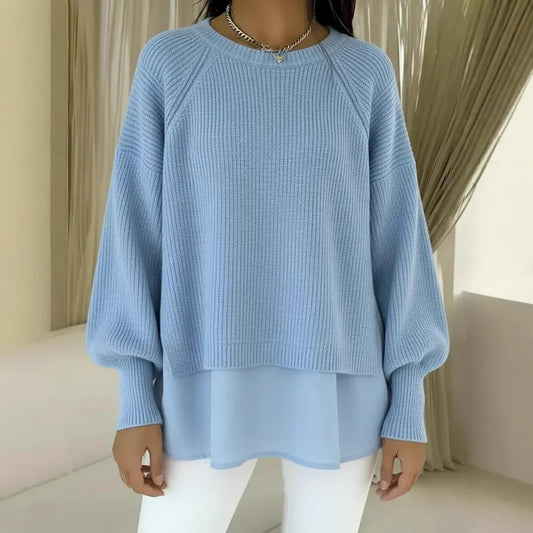 Araceli – Jersey casual elegante de punto acanalado