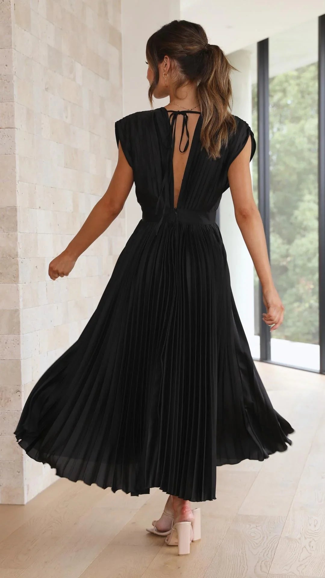 María™ Elegante vestido plisado