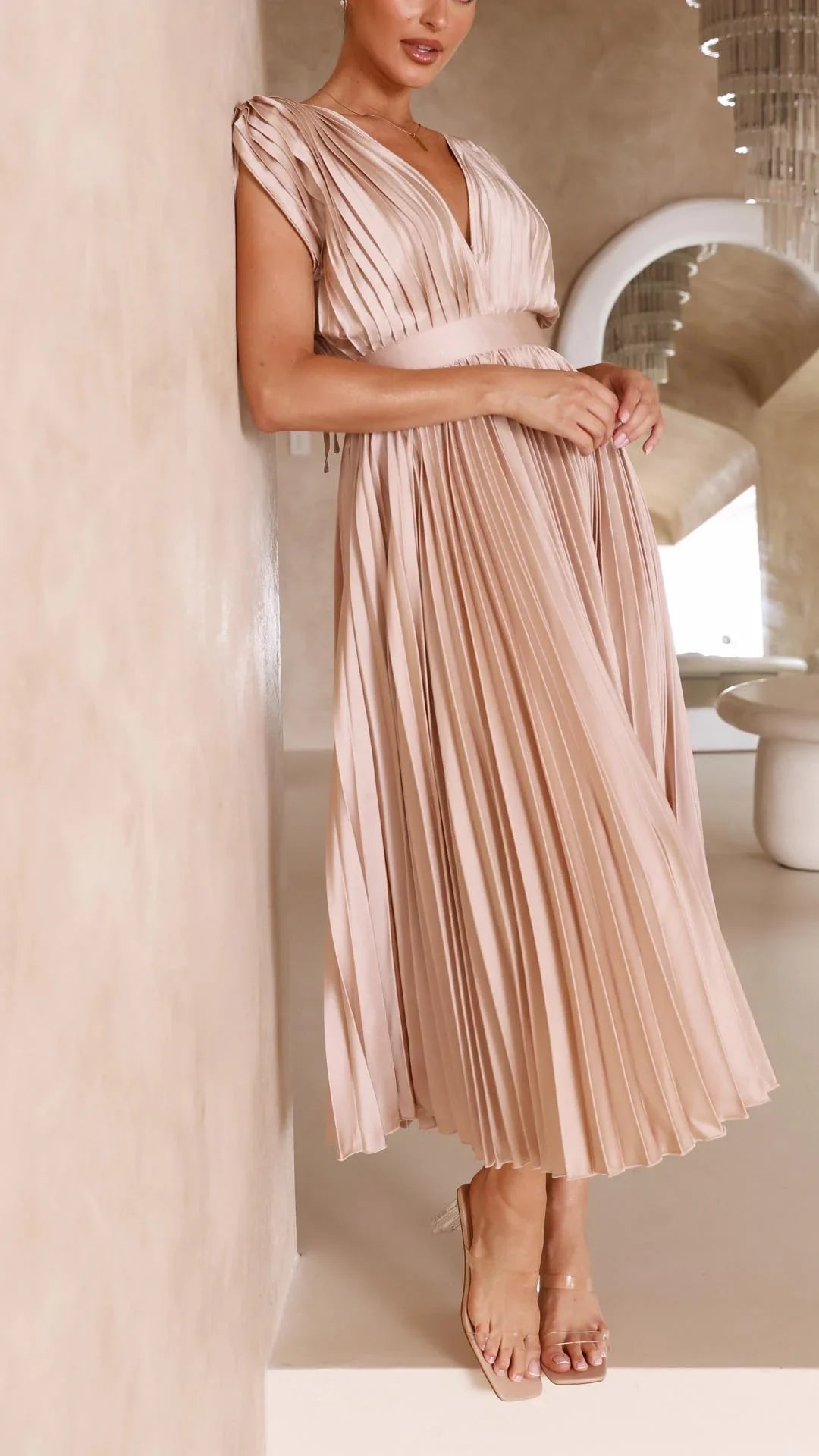 María™ Elegante vestido plisado