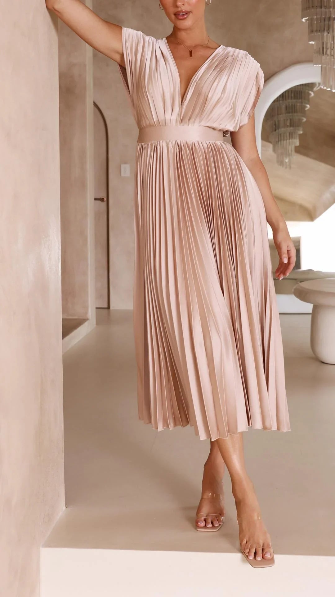 María™ Elegante vestido plisado