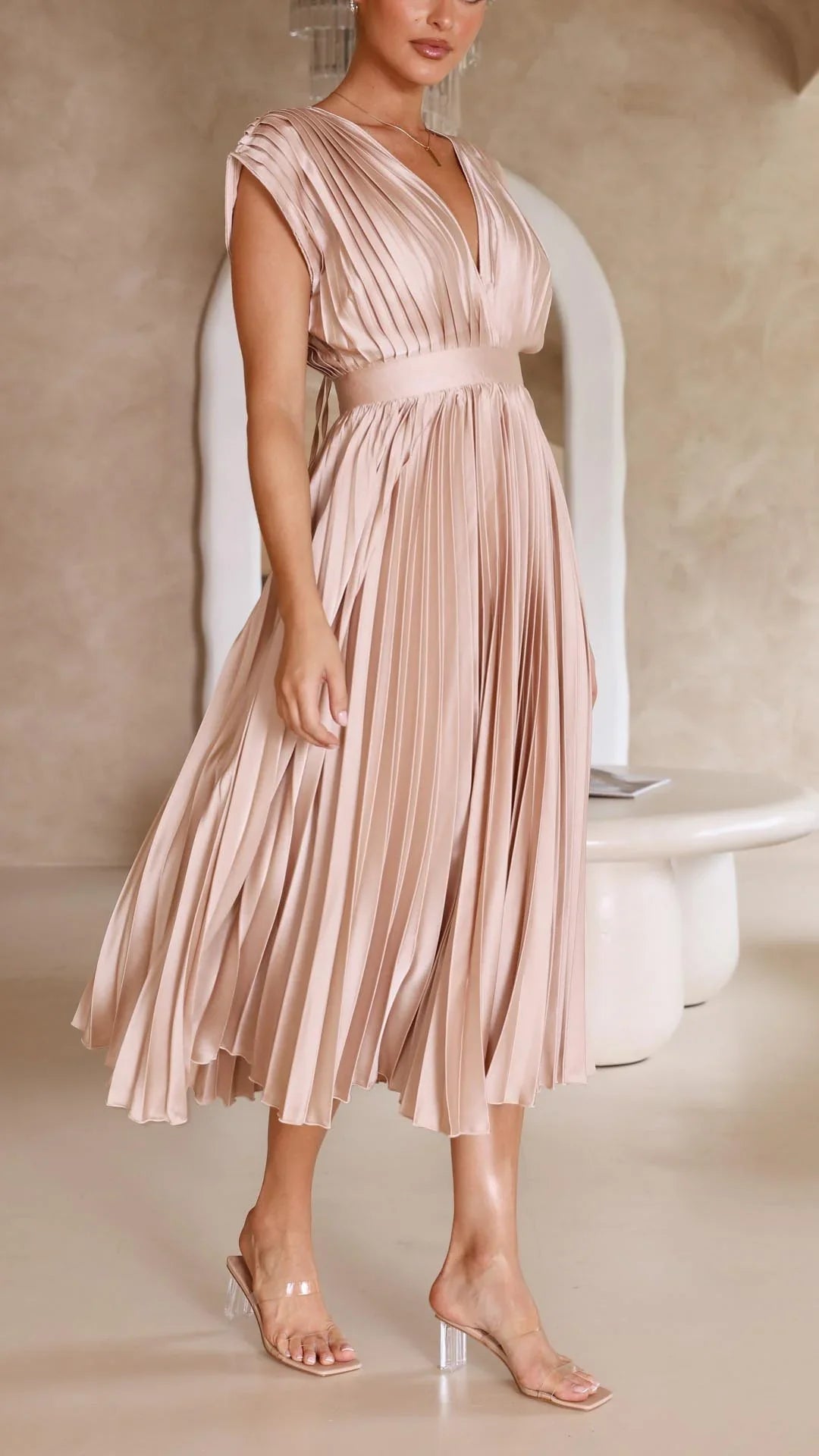 María™ Elegante vestido plisado