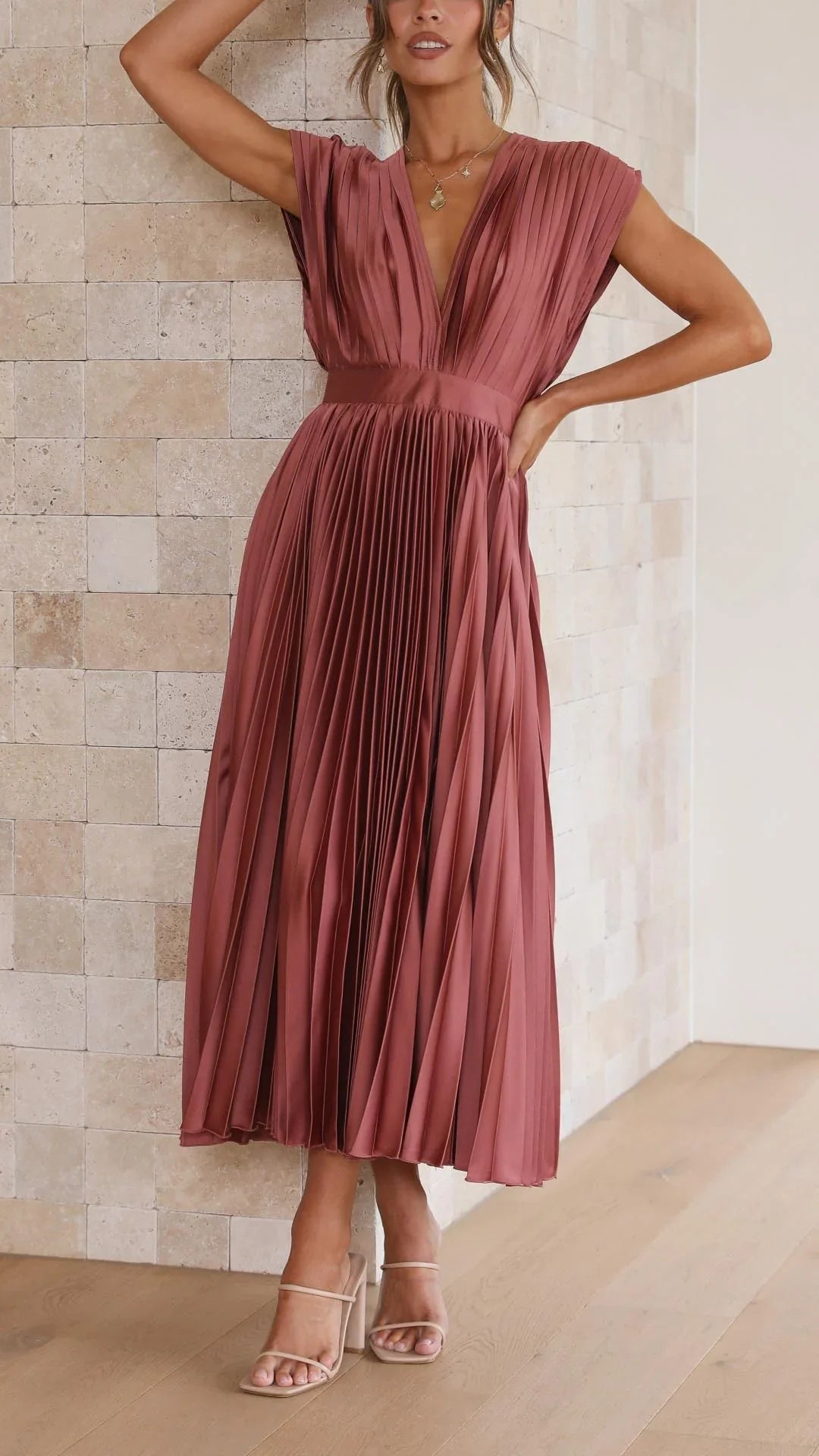 María™ Elegante vestido plisado