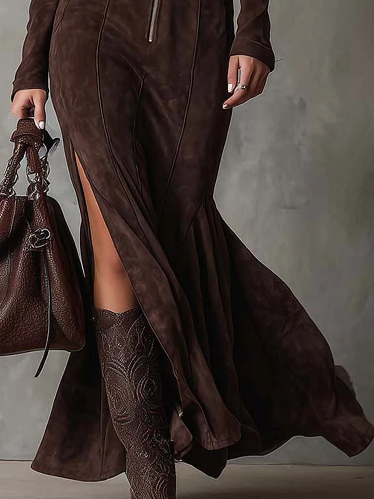 Siena | El Vestido Suede Estructurado