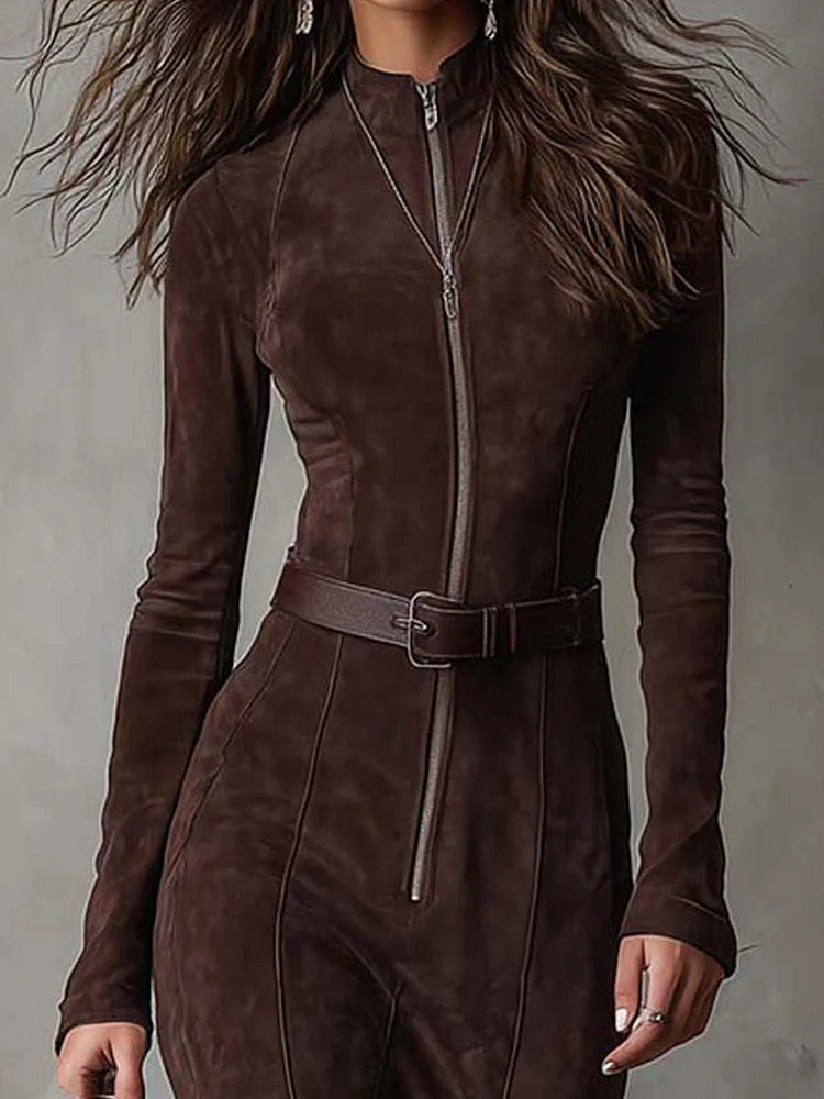 Siena | El Vestido Suede Estructurado