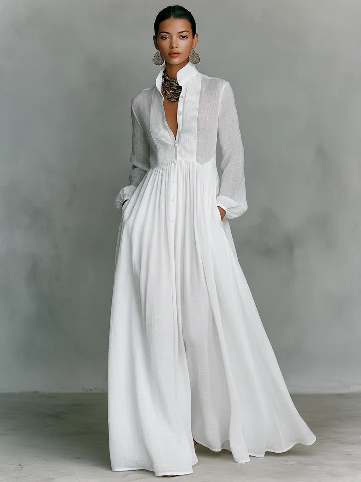 Elisa – Vestido maxi minimalista