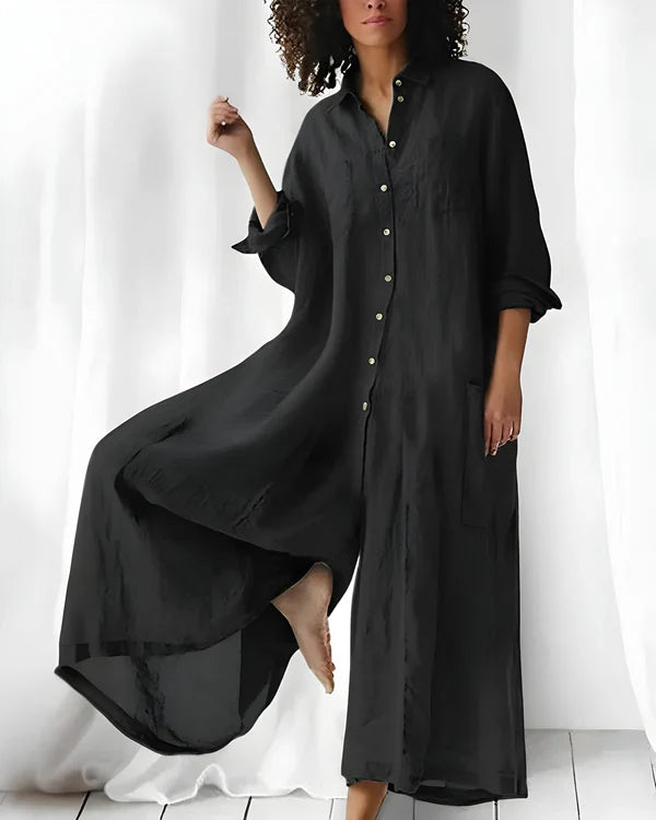 Jana™ Mono camisero ancho de estilo relajado
