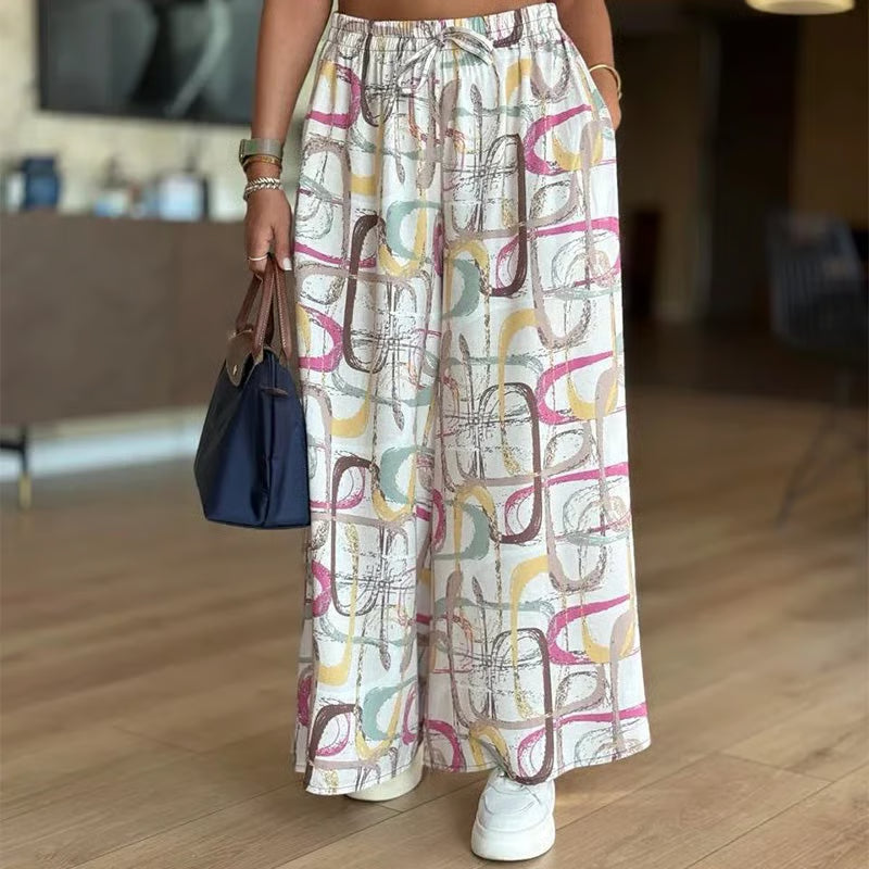 Zoe - Pantalones anchos con cintura alta