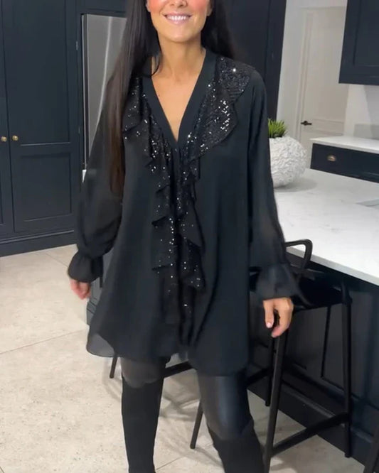 Belén | Blusa con volantes y estilo elegante