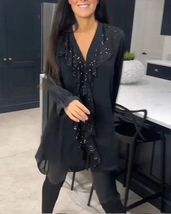 Belén | Blusa con volantes y estilo elegante