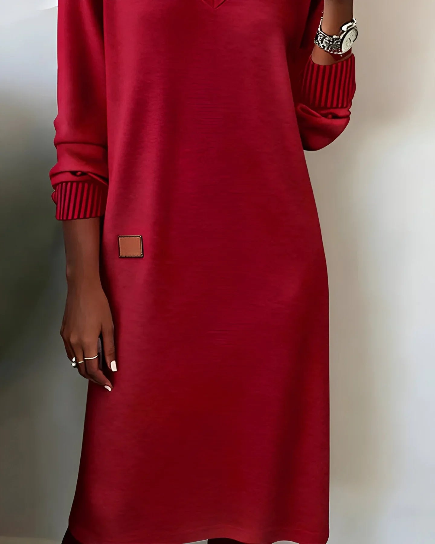 Helena - Vestido de punto suave con cuello en V
