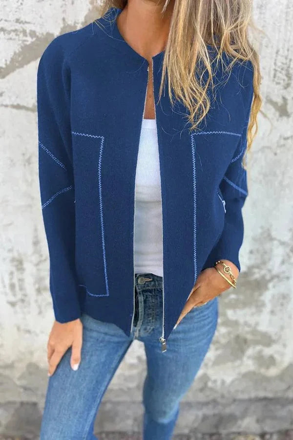 JULIA - Chaqueta ligera con costuras en contraste