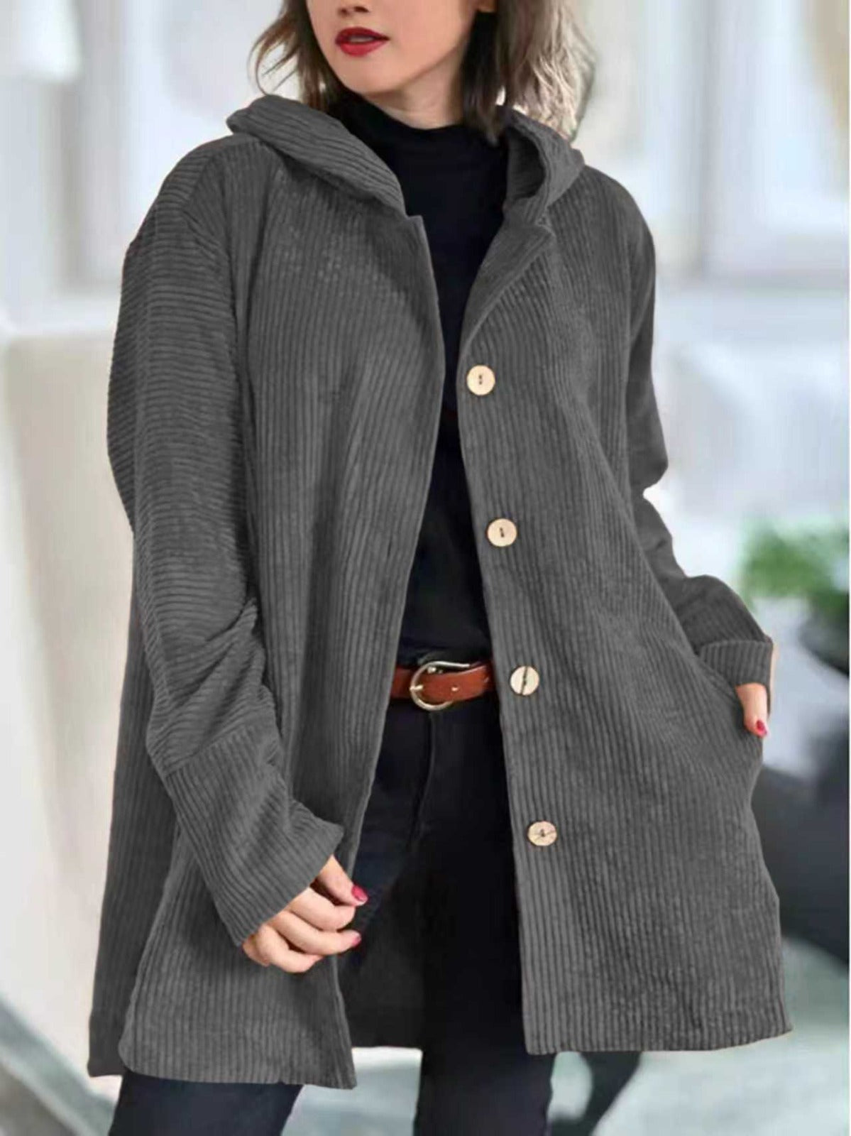 Raquel - Chaqueta con capucha estilo casual
