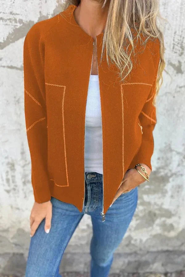 JULIA - Chaqueta ligera con costuras en contraste