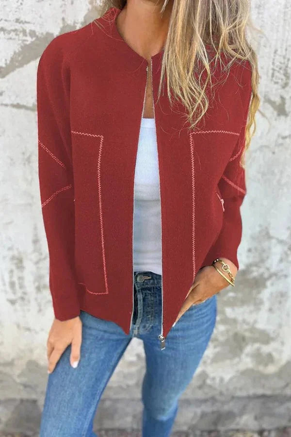 JULIA - Chaqueta ligera con costuras en contraste