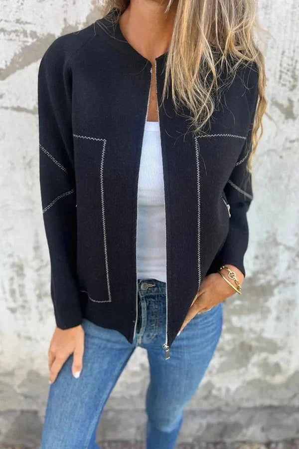 JULIA - Chaqueta ligera con costuras en contraste