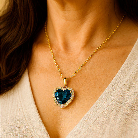 Nilo - collar corazón bañado en oro