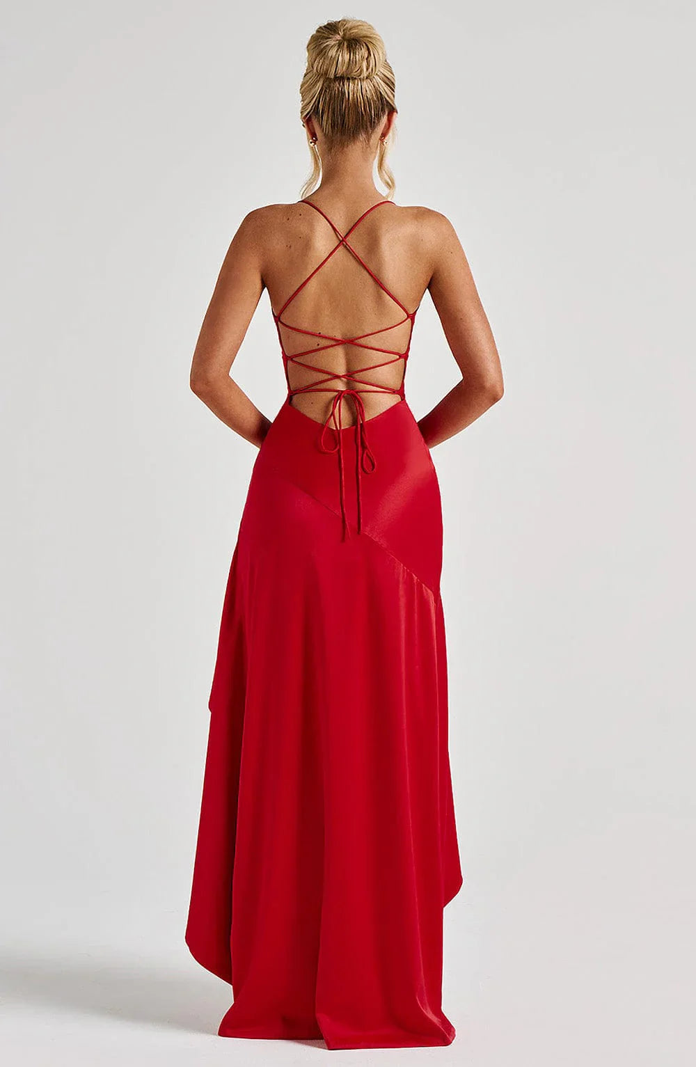 Samira - Vestido largo con abertura y falda asimétrica