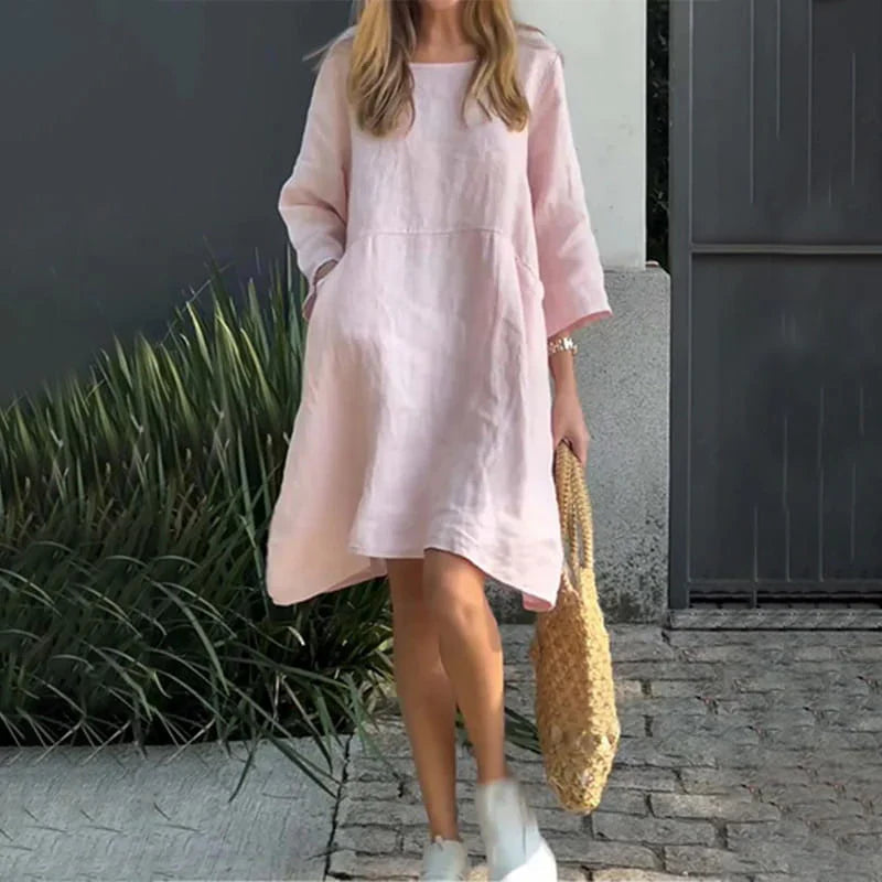 Celeste™ Vestido amplio con bolsillos