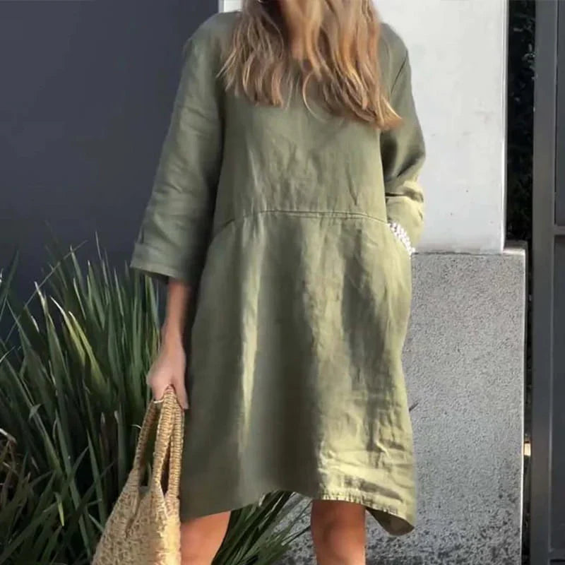 Celeste™ Vestido amplio con bolsillos