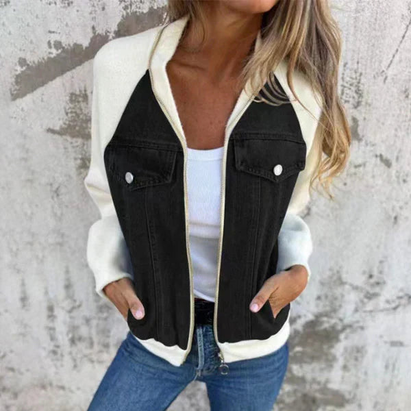 Maya - Chaqueta denim con diseño patchwork