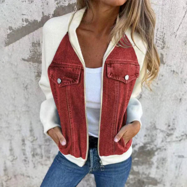 Maya - Chaqueta denim con diseño patchwork