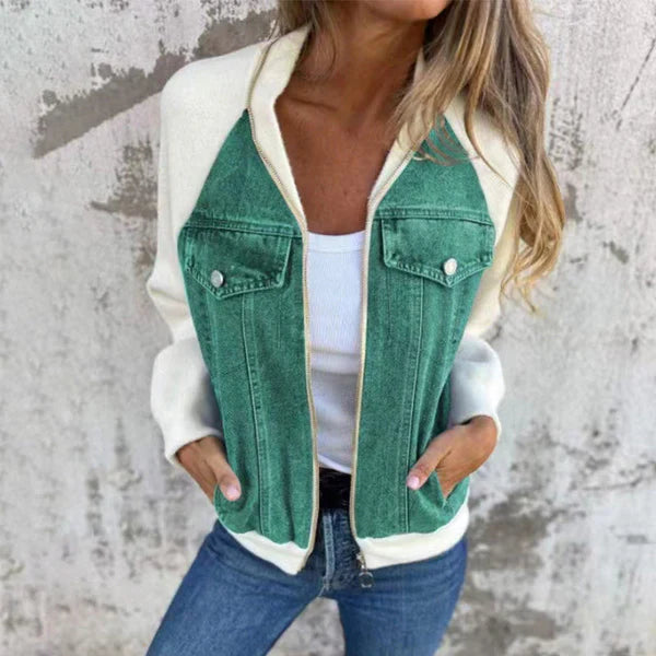 Maya - Chaqueta denim con diseño patchwork