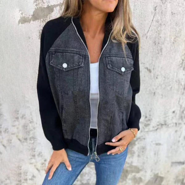 Maya - Chaqueta denim con diseño patchwork