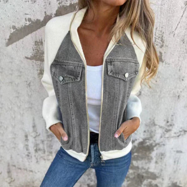 Maya - Chaqueta denim con diseño patchwork