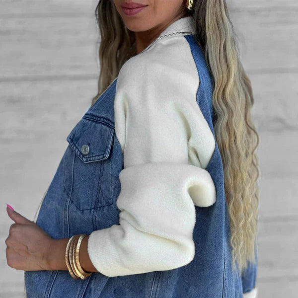 Maya - Chaqueta denim con diseño patchwork