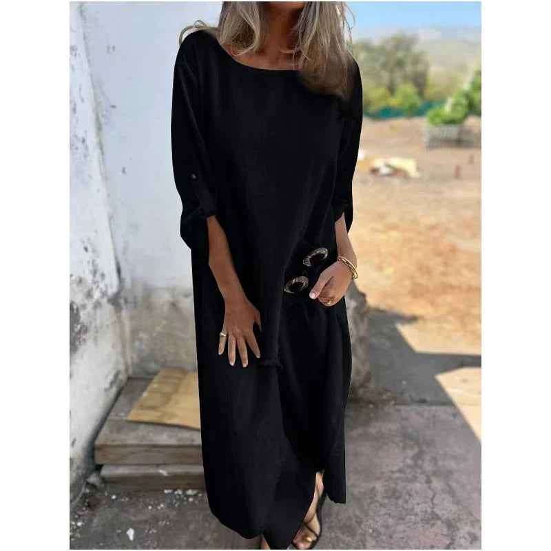 Julia/ Elegante conjunto de dos pieza de algodón y lino