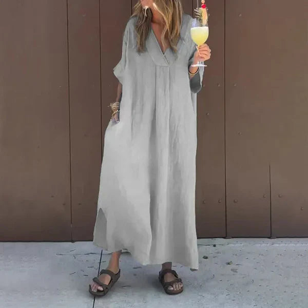 Luna™ | Vestido ancho con cuello en V
