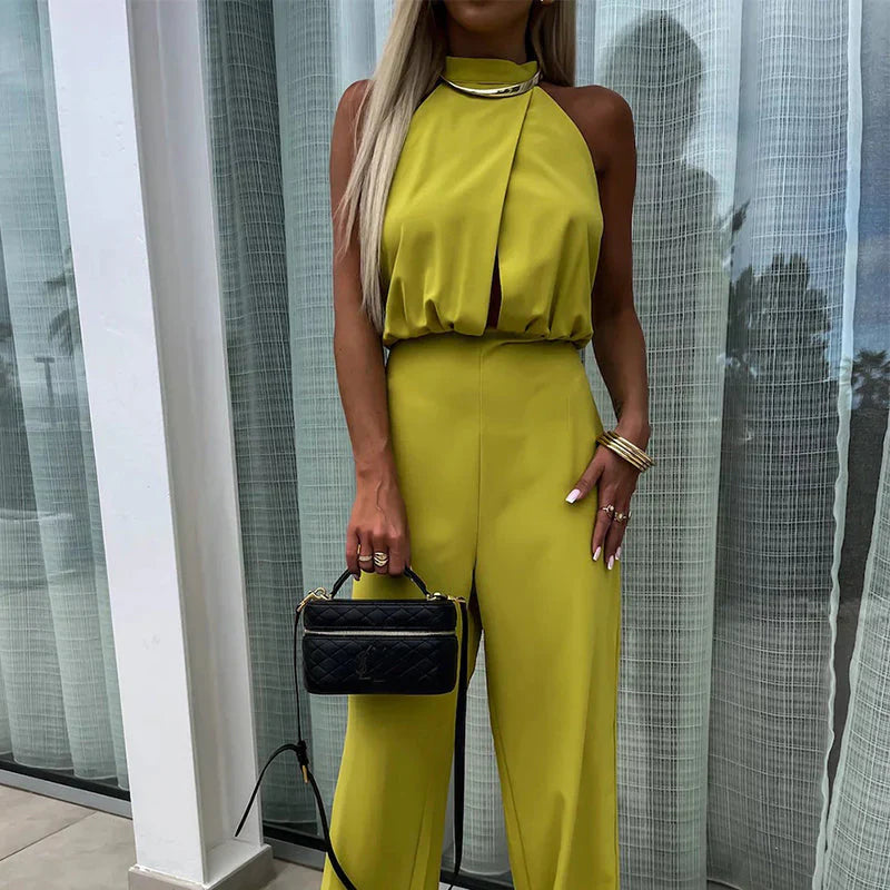 Olivia - Elegante mono liso sin mangas