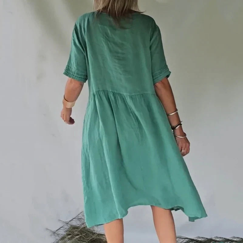Zaida™ | Vestido de botones con encanto relajado y femenino