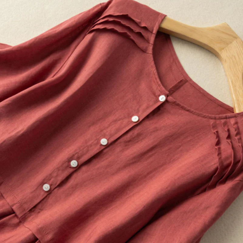 Zaida™ | Vestido de botones con encanto relajado y femenino