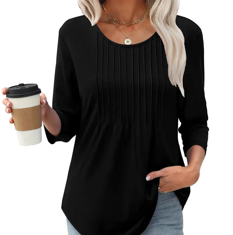 Lina™ | Blusa plisada elegante
