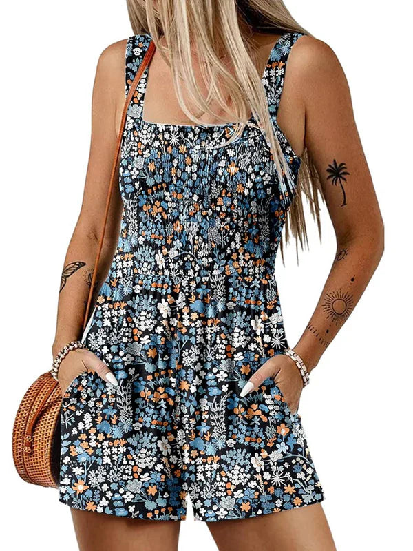 Berta™ Mono corto informal sin mangas de verano con bolsillos